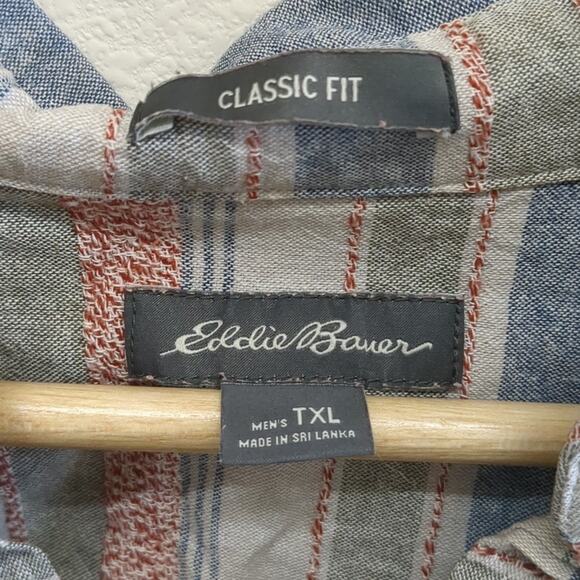 Eddie Bauer classic fit striped button down size TXL - Picture 2 of 5